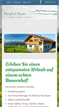 Mobile Screenshot of berghof-heger.de